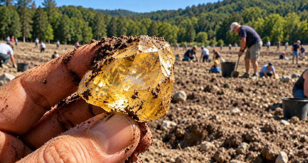 ABD'deki Crater of Diamonds Eyalet Parkı'nda 40 Karatı Aşan Elmaslar Keşfedildi