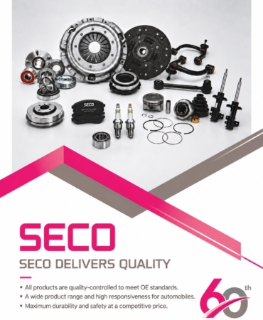 SEOJIN AUTOMOTIVE bünyesindeki SECO Aftermarket yedek parça sektöründe 60 yılı geride bırakıyor